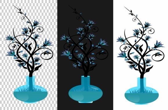 Beautiful Flowers in a Vase Graphics and Illustrations