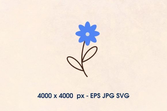 Blue Flowers SVG Clipart for Graphics and Illustrations