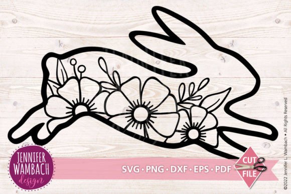 Leaping Bunny with Flowers: Graphics for Creative Projects
