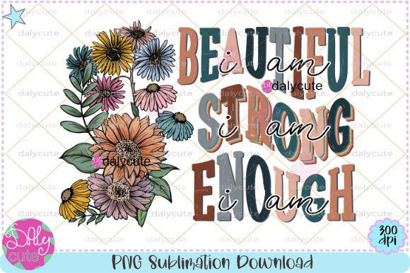 Retro Flowers Quote PNG Sublimation