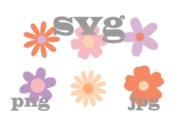 Retro Groovy Flowers: Graphics for Creative Freebies